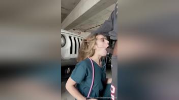 The Blonde Seduced in the Public Parking Lot, A Story of Love and Excitement
