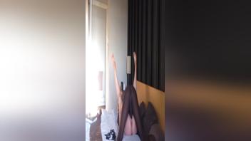 Webcam scopation of young African man with model Dibiagis during an intense sports session