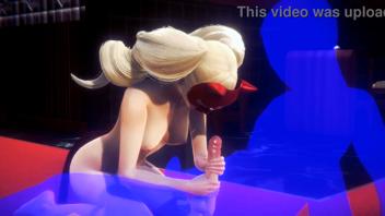 Branlette and Fellatio of Ann Takamari  A Passion for Persona 5 Hentai