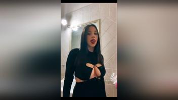 The Italian Blonde Shows Off Her Tits 